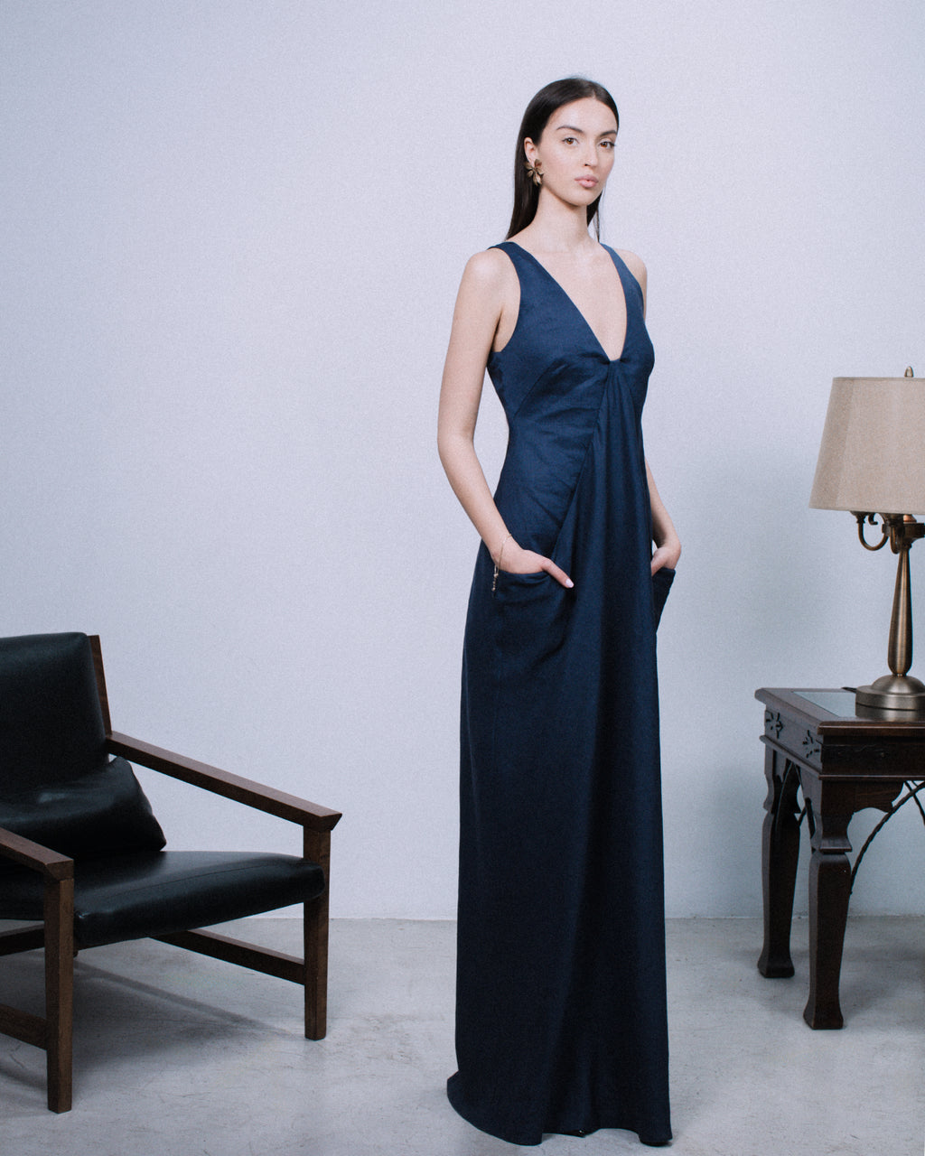 Gleam Maxi Linen Dress