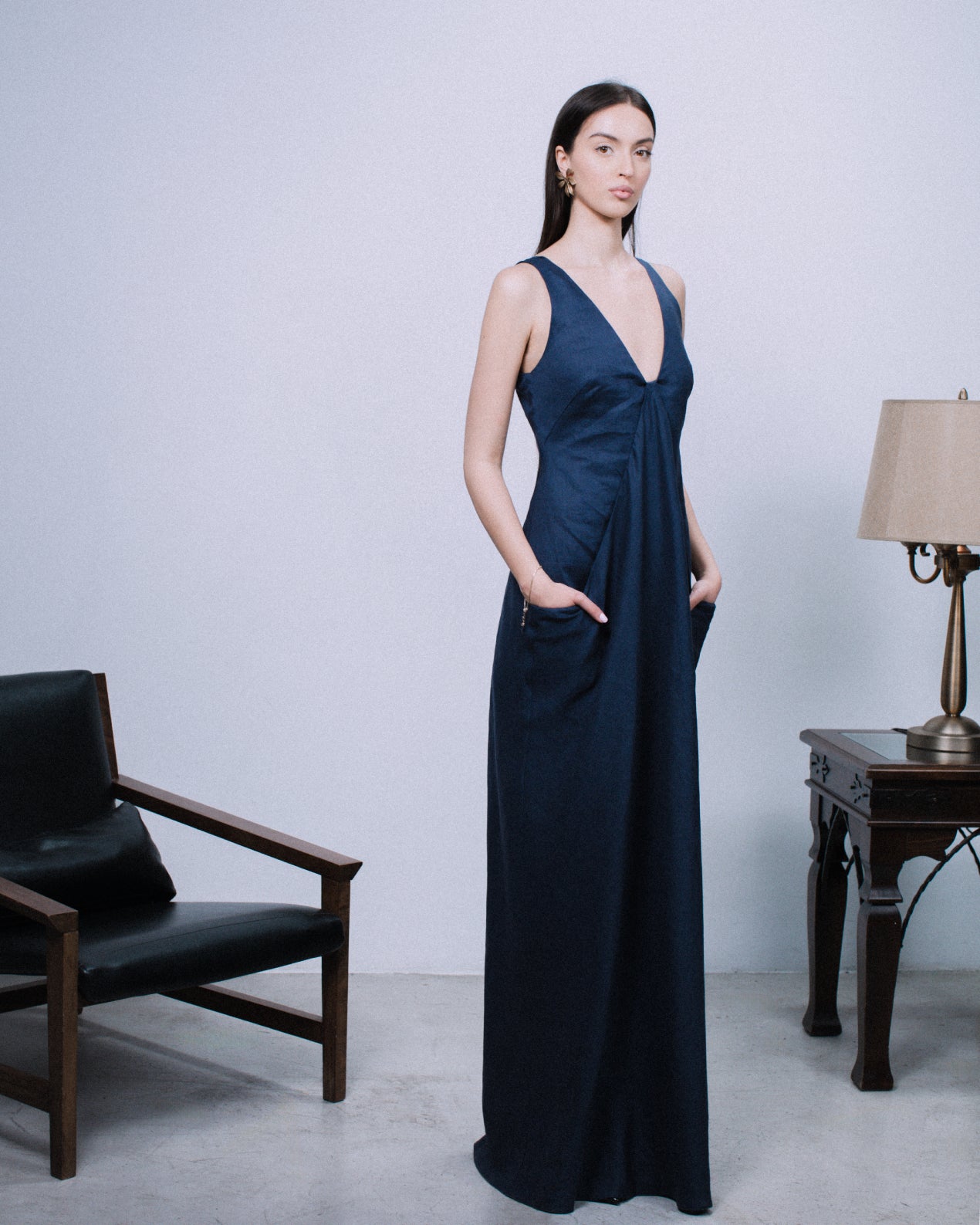 Gleam Maxi Linen Dress