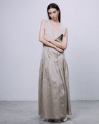 Aveline Asymmetric Collar Maxi Dress