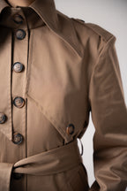 Deco Asymmetric Lapels Trench Coat