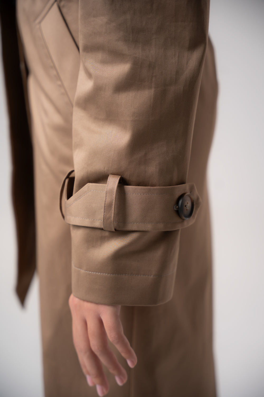 Deco Asymmetric Lapels Trench Coat