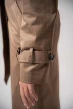 Deco Asymmetric Lapels Trench Coat